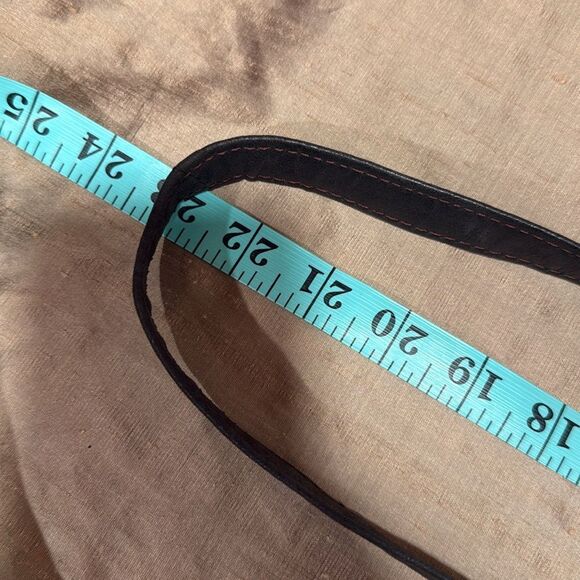 Augré F. Pony Hair And Leather Tan Raspberry Leather Crossbody Bag - Picture 8 of 11